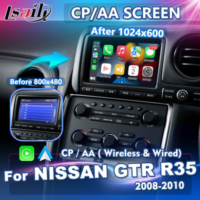 Lsailt 7 ασύρματης ίντσες οθόνης Carplay αρρενωπής αυτόματης HD για τη Nissan GTR R35 GT-ρ JDM 2008-2010